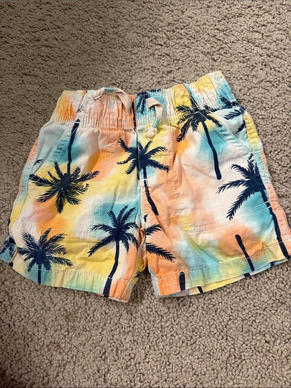 Garanimals Yellow Orange Blue Palm Print Shorts